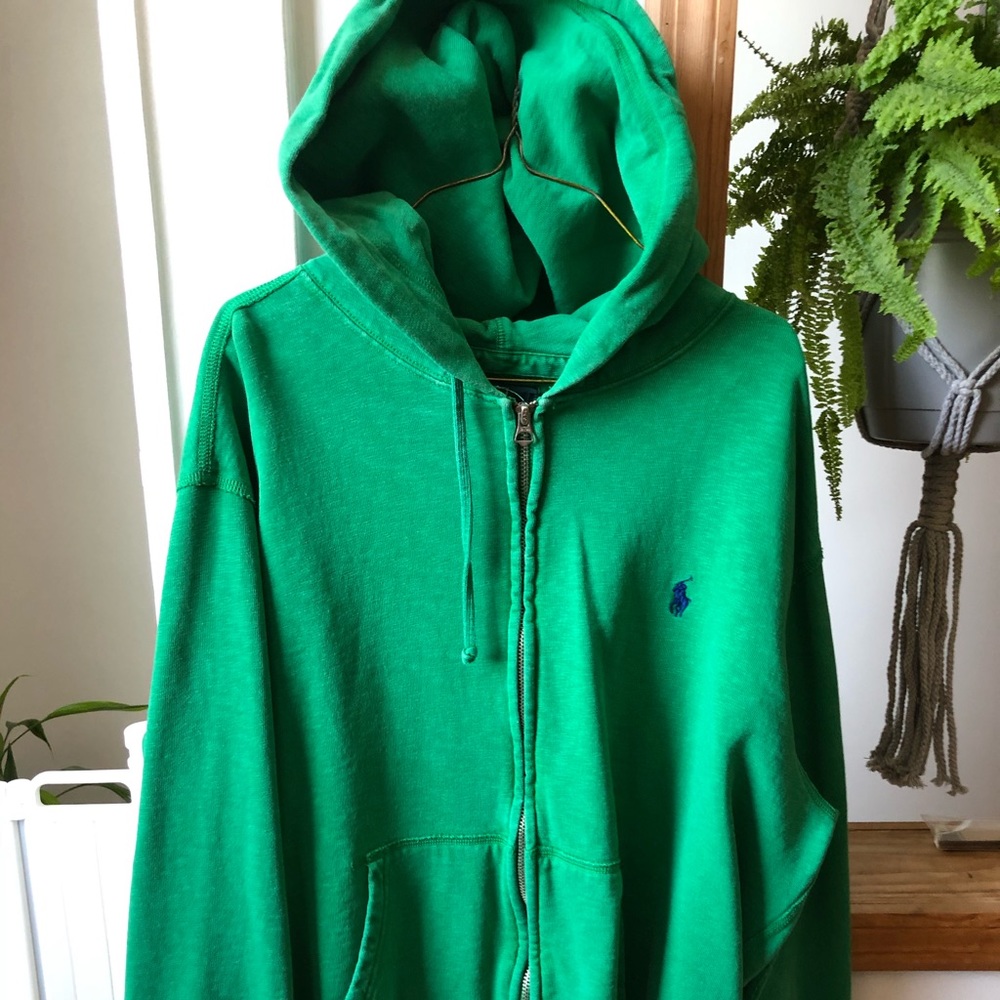 Polo green lightweight zip up jacket